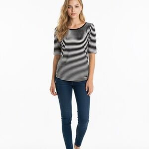 White House Black Market Classic Striped Top